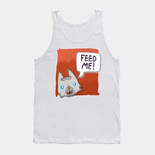 Feed Me! [Lynx Point Cat With A Red Background] Tank Top